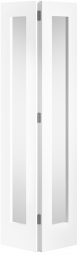 Image of PATTERN 10 CLEAR GLAZED BI-FOLD WHITE Primed 