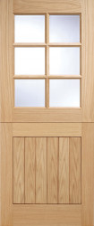 COTTAGE 6L GLAZED STABLE UNFINISHED OAK EXTERNAL 