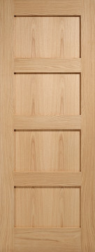 Image of SHAKER 4 Panel FD30 Unfinished Oak Door