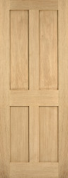 LONDON 4P OAK Pre-finished Interior Door
