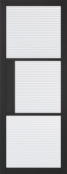 Image of TRIBECA Reeded Glazed, Primed Black Internal Doors