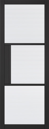 TRIBECA Reeded Glazed, Primed Black Internal Doors image