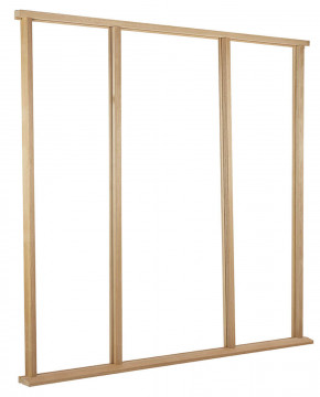 Image of Engineered Oak Effect Vestibule Frame Kit unassembled