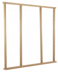 Engineered Oak Effect Vestibule Frame Kit unassembled image