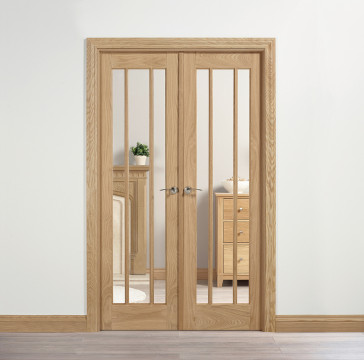 Image of W4 Oak Lincoln Room Divider