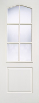 Image of WHITE MOULDED TEXTURED CLASSICAL 6L GLAZED