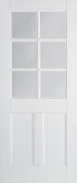 Image of WHITE CANTERBURY 2P GLAZED 6L PRIMED
