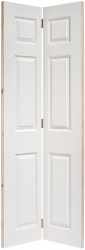 WHITE MOULDED TEXTURED 6P BI-FOLD