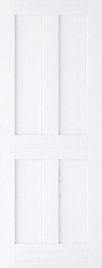 LONDON 4P WHITE GRAINED FIRE DOOR image