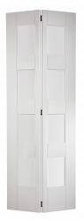SHAKER 4L BI-FOLD CLEAR GLAZED White Primed 