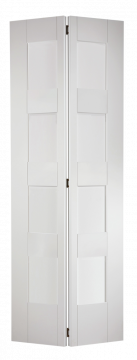 Image of SHAKER 4L BI-FOLD White Primed Glazed