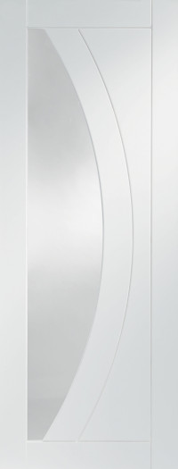 Salerno white primed glazed fire door image