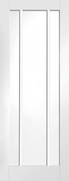 Image of Worcester White primed glass fire door