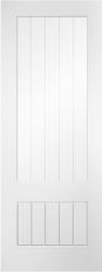 MEXICANO THREE QUARTER GLAZED WHITE Primed