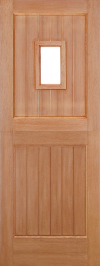 Stable 1 Light Straight Hardwood Door image