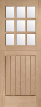 Image of Stratford Stable 9 Light Engineered Oak Door