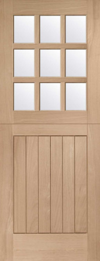 Stratford Stable 9 Light Engineered Oak Door image