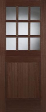 Image of Stable 9 Light Straight Top Hardwood Door
