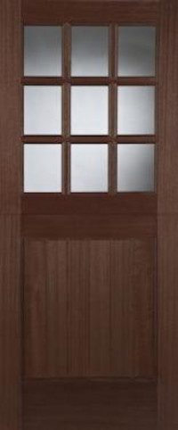 Stable 9 Light Straight Top Hardwood Door image