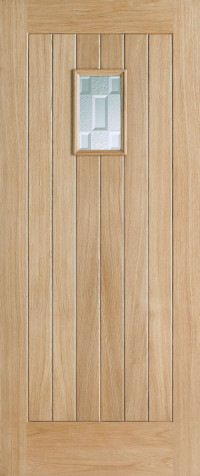 Stratford Fused Glass Engineered Oak Door image