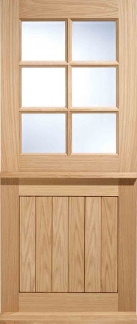Stratford 6 Light Stable Engineered Oak Door image