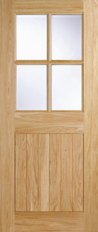 Stratford 4 Light Engineered Oak Door image