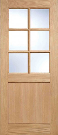 Stratford 6 Light Engineered Oak Door image