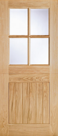 Stratford 4 Light Stable Engineered Oak Door image