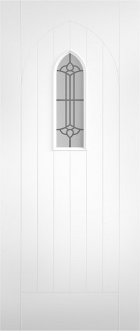 Westminster Double Glazed White Primed Tricoya Door image