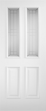 Image of Malton Double Glazed White Primed Tricoya Door