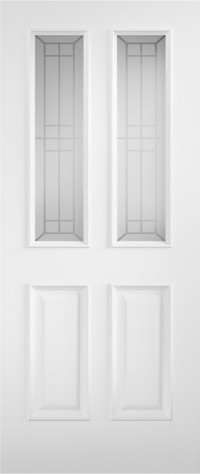 Malton Double Glazed White Primed Tricoya Door image