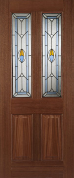 Image of Edwardian Blue Hardwood Door