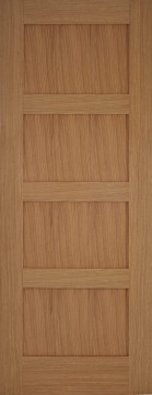 Image of Oak Contemporary 4 Panel