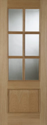 IRIS 6L GLAZED RM OAK Unfinished