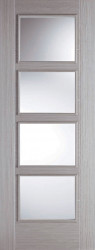 Vancouver Glazed Light Grey FD30 Door