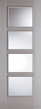 Image of Vancouver Glazed Light Grey FD30 Door