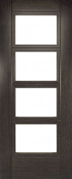 Image of Montreal 4 Glazed Dark Grey Ash FD30 Door