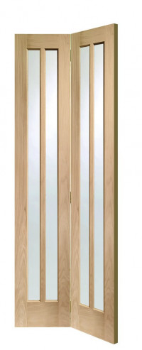 WORCESTER BI-FOLD WITH CLEAR GLASS OAK Unfinished image