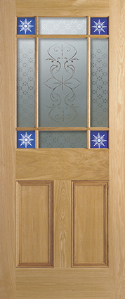 Downham Glazed Oak Door image