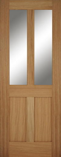 Bristol Shaker Glazed Clear Oak FD30 Door image