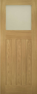 Image of Cambridge Shaker Glazed Obscure Oak Interior Door