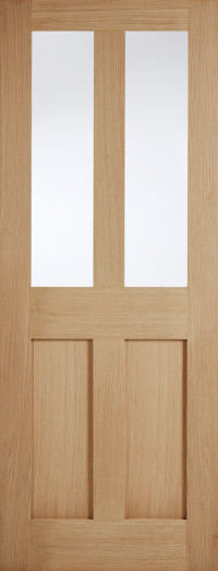 LONDON Glazed Unfinished Oak Interior Door image