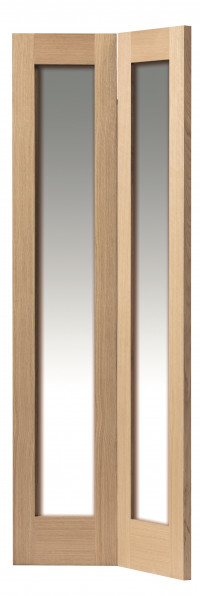 PATTERN 10 BI-FOLD GLAZED OAK Unfinished image
