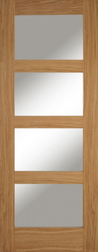 Image of Contemporary 4 Shaker Glazed Oak Door
