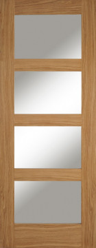 Image of Contemporary 4 Shaker Glazed Oak Door