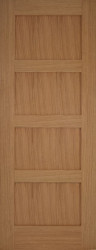 Contemporary 4 Shaker Oak Interior Door