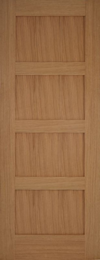 Contemporary 4 Shaker Oak FD30 Door image