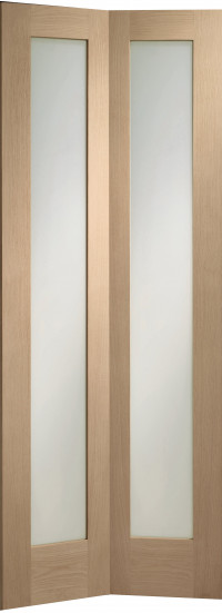 PATTERN 10 GLAZED Bi-Fold Unfinished Oak Doors image