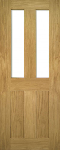 Eton Shaker Clear Glazed Oak Interior Door image