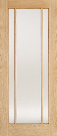 LINCOLN Clear Glazed Unfinished Oak Interior Door image